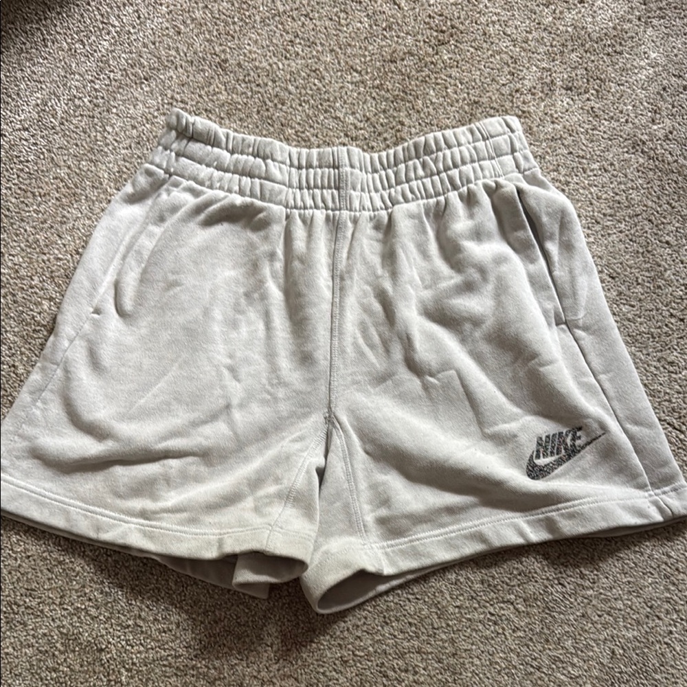 Nike Women's Cream Terry Athletic Shorts